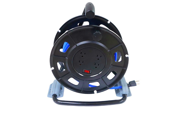 Mastercraft 50-ft 14-Gauge Black Cord Reel with Stand O4