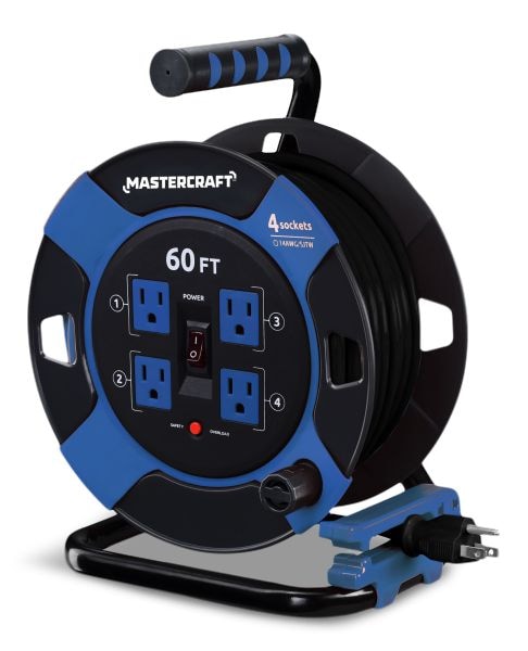 Mastercraft 60-ft 10A Retractable Extension Cord Reel S7