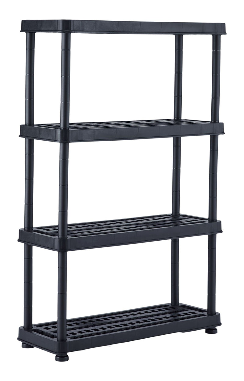 Mastercraft Adjustable 4-Shelf Resin/ Plastic Storage Rack/ Shelving Unit, 36 x 14 x 54.5-in Z2
