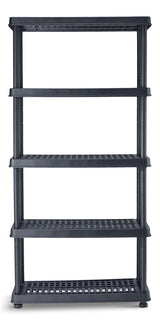 Mastercraft Adjustable 5-Shelf Resin/Plastic Storage Rack/Shelving Unit, 36 x 18 x 72-in