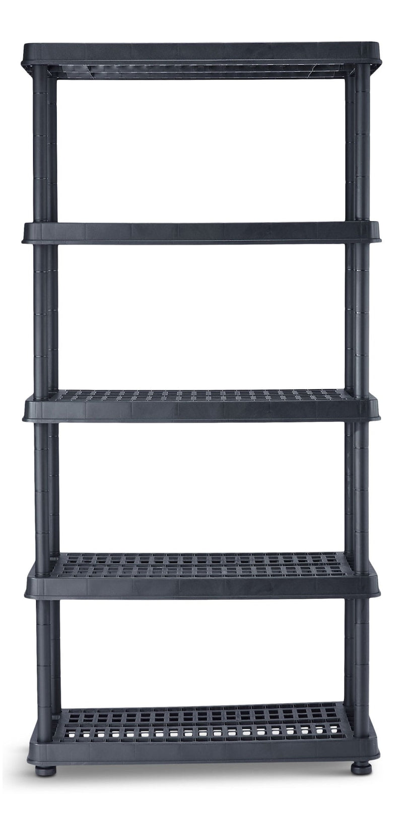 Mastercraft Adjustable 5-Shelf Resin/Plastic Storage Rack/Shelving Unit, 36 x 18 x 72-in D9