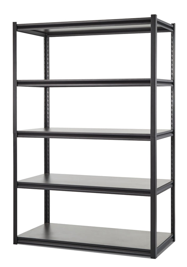 Mastercraft Adjustable 5-Shelf Steel Metal & Wood Storage Rack/Shelving Unit, 48 x 24 x 72-in B6