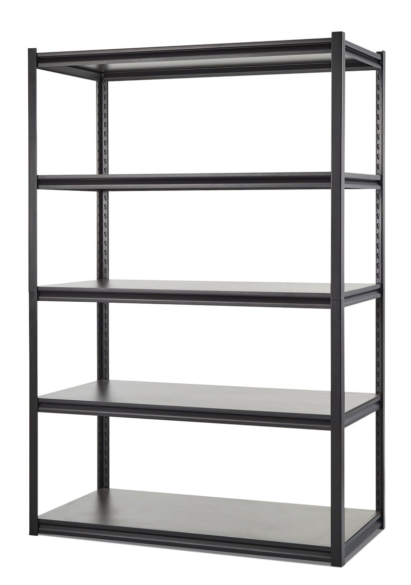 Mastercraft Adjustable 5-Shelf Steel Metal & Wood Storage Rack/Shelving Unit, 48 x 24 x 72-in B6