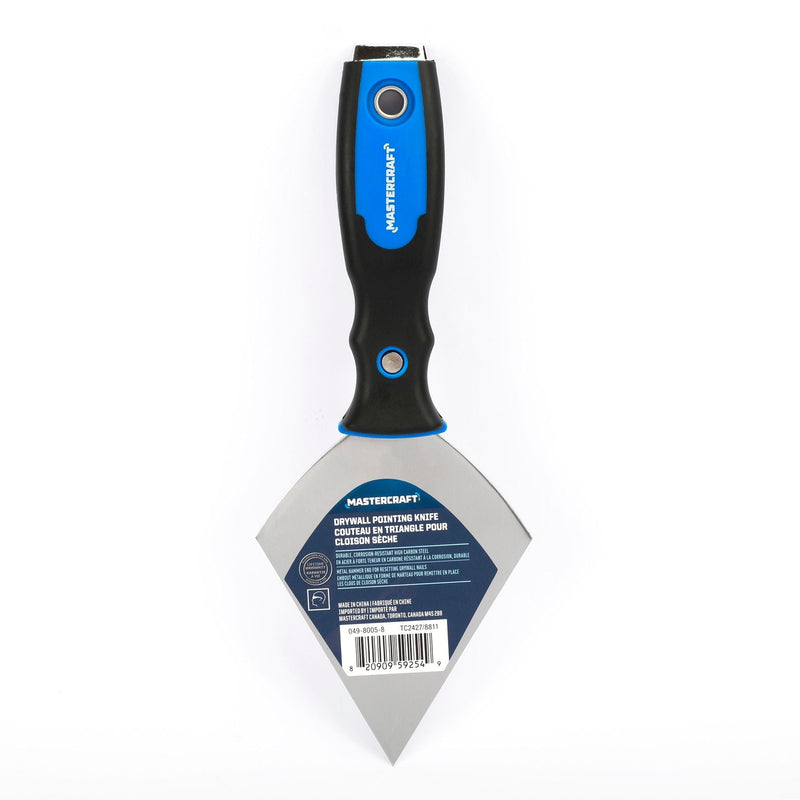 Mastercraft Carbon Steel Drywall Pointing Knife with Soft Grip & Hammer End V8