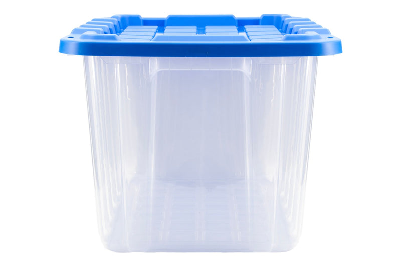 Mastercraft Clear Heavy-Duty Storage Tote with Snap-Lock Lid, 102-L R1