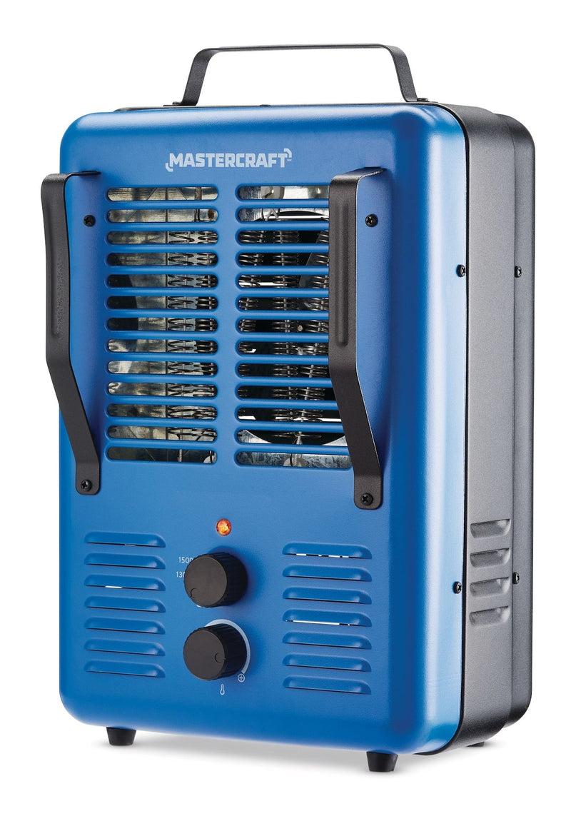 Mastercraft Deluxe Milkhouse Utility Space Heater with Thermostat, 1500W, Blue Y8