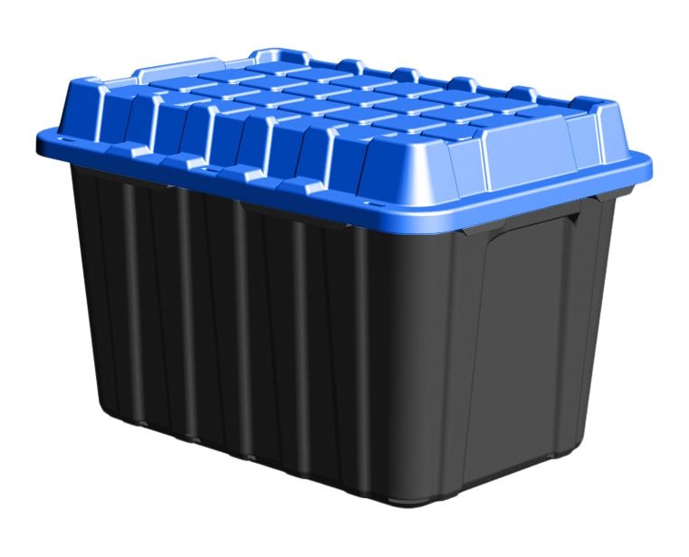 Mastercraft Heavy-Duty Polypropylene Tote with Domed Lid, 120-L V7