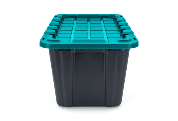 Mastercraft Heavy-Duty Storage Tote, 102-L, Teal F5