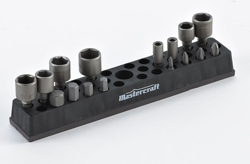 Mastercraft Magnetic Hex Bit Holder Organizer with 37 Holes X6