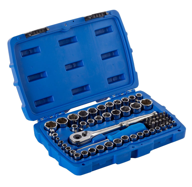 Mastercraft Mechanic's Tool Set with Case, Nickel-Plated, SAE/Metric, 62-pc V4