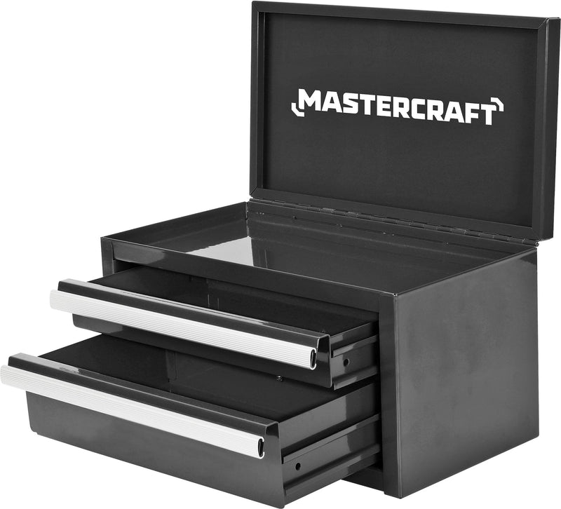 Mastercraft Mini Toolbox with 2 Drawers, Black J1