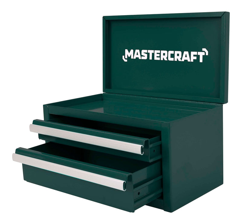 Mastercraft Miniature 2-Drawer Green Steel Toolbox B8