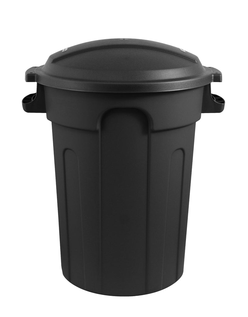Mastercraft Plastic Circular Garbage Can, Black, 80-L L5