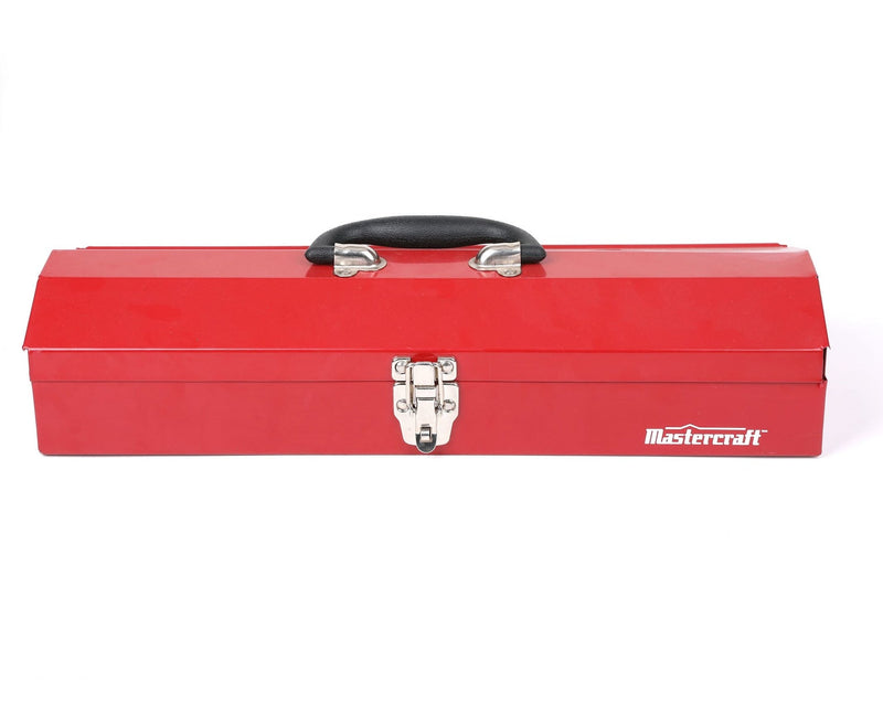 Mastercraft Portable Metal Hip Roof Tool Box, Red, 19-in L1