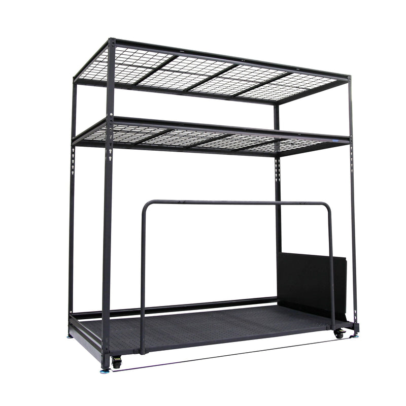 Mastercraft Seasonal Storage Rack with Rolling Platform Cart, Black, 65.5-in x 35.5-in x 68-in I9