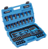 Mastercraft Socket Set, 122-pc, SAE/Metric, CRV, Black Steel Finish