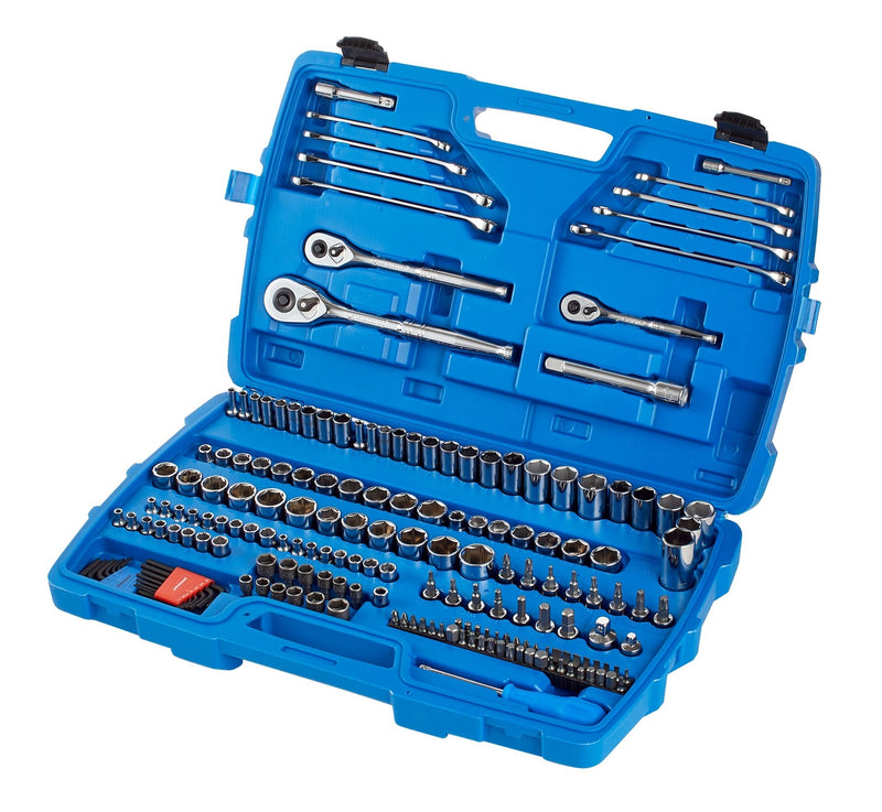 Mastercraft Socket Set, 184-pc, SAE / Metric, CRV, Nickel-Chrome Plating K6
