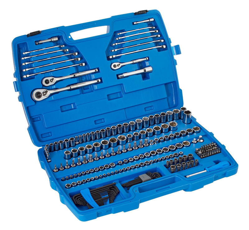 Mastercraft Socket Set, 233-pc, SAE / Metric, Nickel-Chrome Plating A0