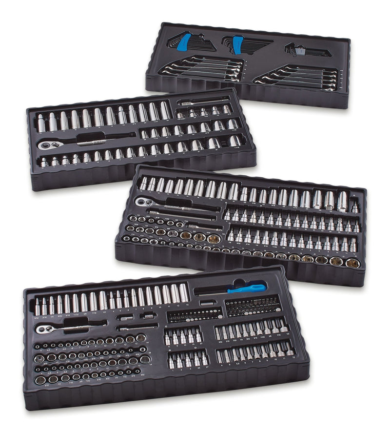 Mastercraft Socket Set, 350-pc, SAE / Metric, CRV, Nickel-Chrome Plating B9