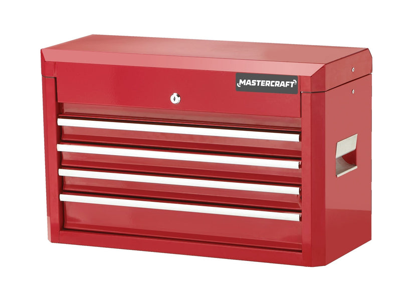 Mastercraft Tool Chest with 4 Drawers, Deep Red, 24-in N9