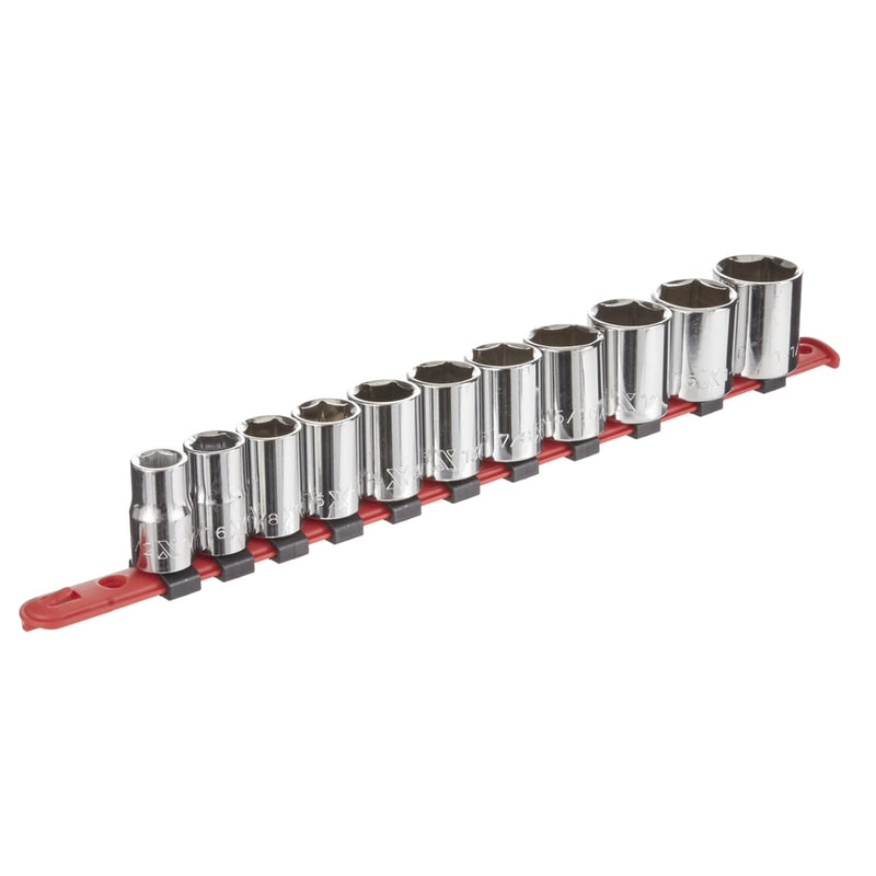 MAXIMUM 1/2-in Drive 6 Pt. Socket Set, SAE, Nickel-Chrome Plating, 11-pc V5