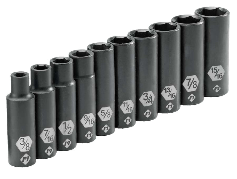 MAXIMUM 1/2-in Drive Deep Impact Socket Set, SAE, 10-pc Q8