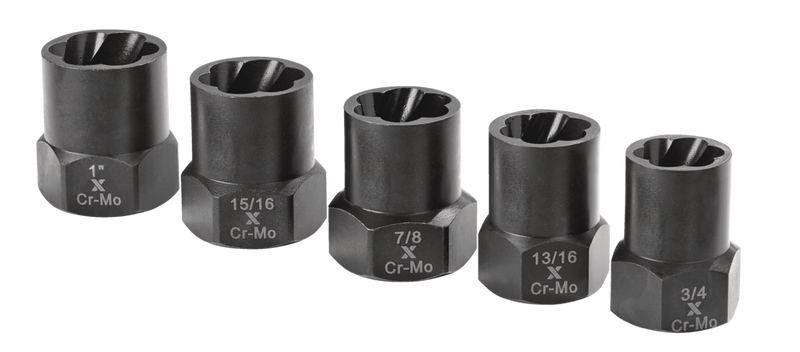 MAXIMUM 1/2-in Drive Impact Bolt & Nut Remover Set, 5-pc X2