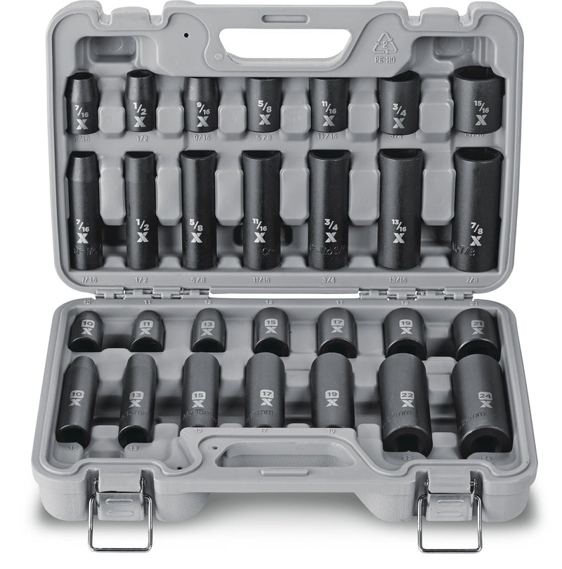 MAXIMUM 1/2-in Drive Professional Grade Impact Socket Set, 28-pc, CRMO Z3