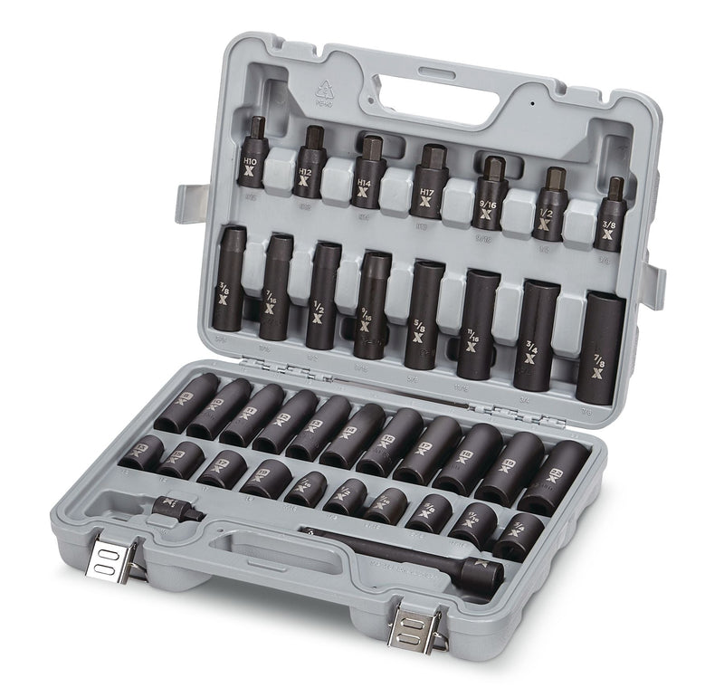 MAXIMUM 1/2-in Drive Professional Grade Impact Socket Set, 38-pc, CRMO C5