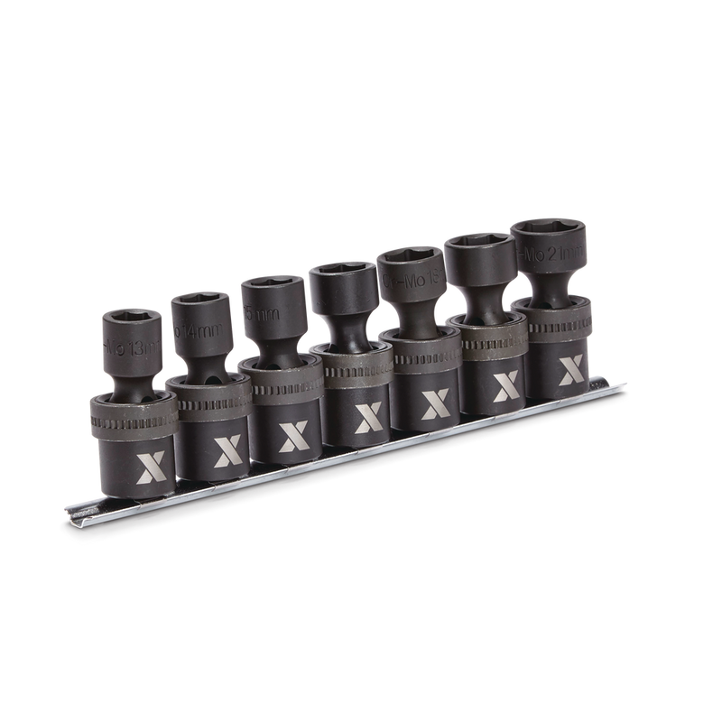 MAXIMUM 1/2-in Drive Swivel Impact Socket Set, 7-pc, Metric, Cr-Mo B9