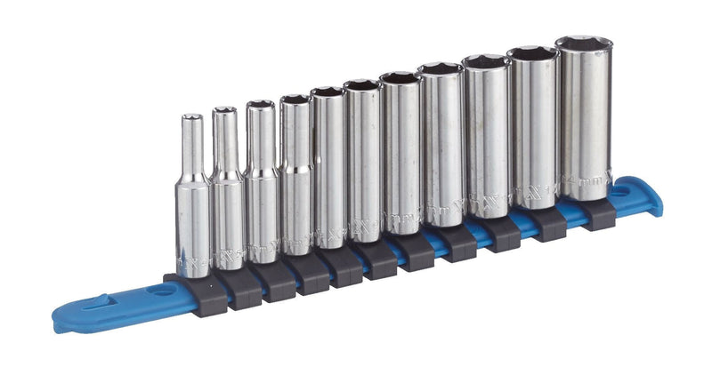MAXIMUM 1/4-in Drive Deep Socket Set 11-pc, CRV, Nickel-Chrome Plating K5