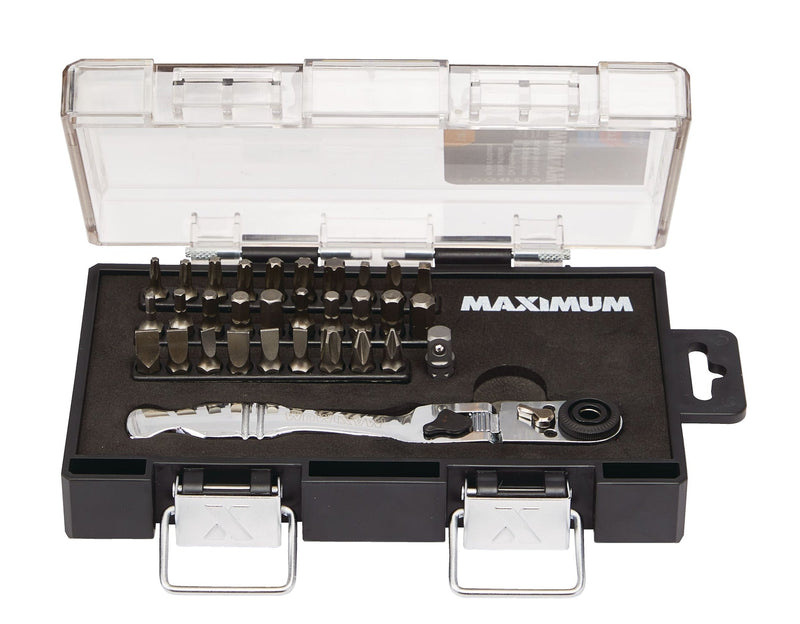 MAXIMUM 1/4-in Drive Ratchet & Bit Set, 31-pc, SAE/Metric U2