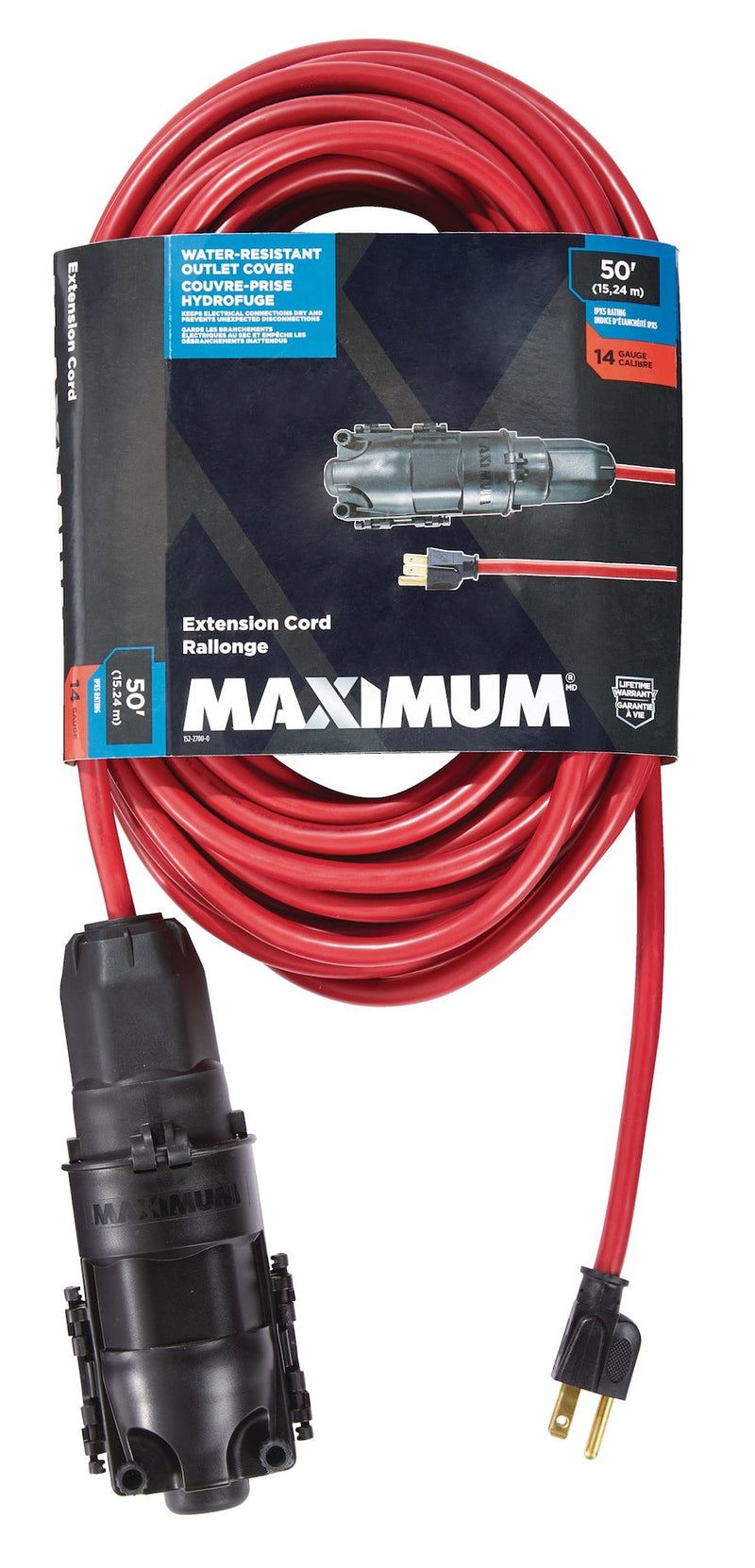 MAXIMUM 14/3 SJTW Weather-Guard Extension Cord, 50-ft V7
