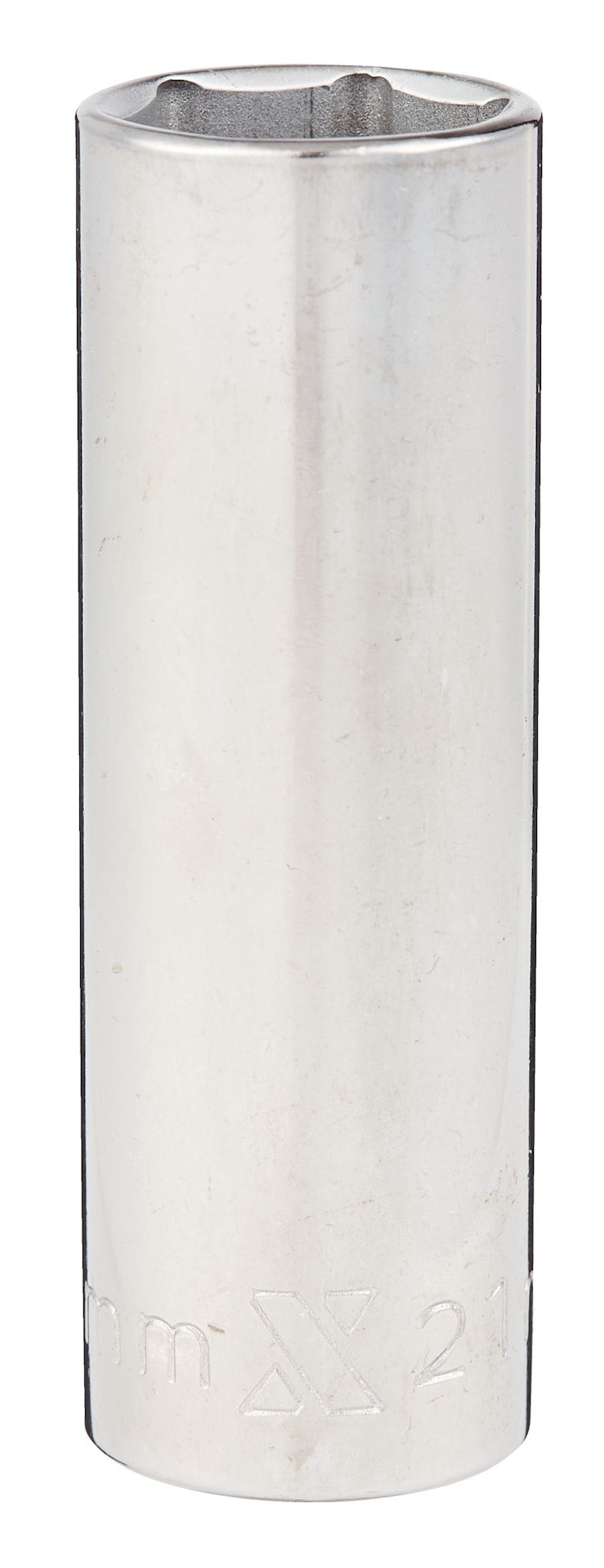 MAXIMUM 21mm 1/2-in Drive Deep Socket 6-Point, CRV, Chrome Plating A8