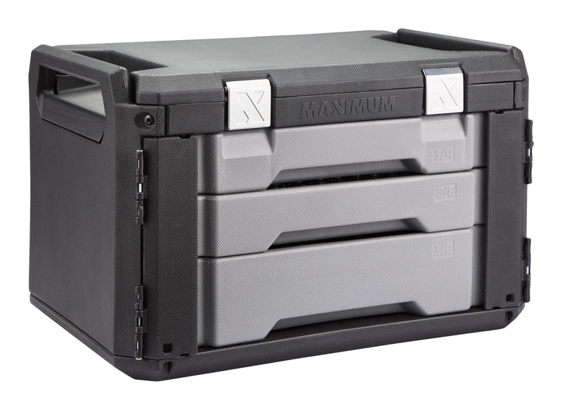 MAXIMUM 263 Piece Socket Set, 3 Drawer Case J8