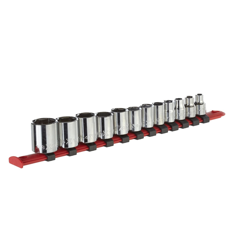 MAXIMUM 3/8-in Drive Regular Socket Set 12-pc, SAE, CRV, Nickel-Chrome Plating R4