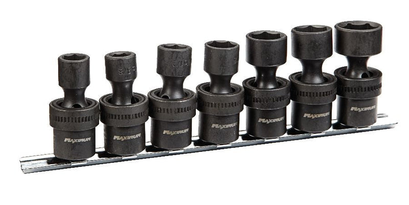 MAXIMUM 3/8-in Drive Swivel Impact Socket Set, 7-pc, SAE, CRMO S3