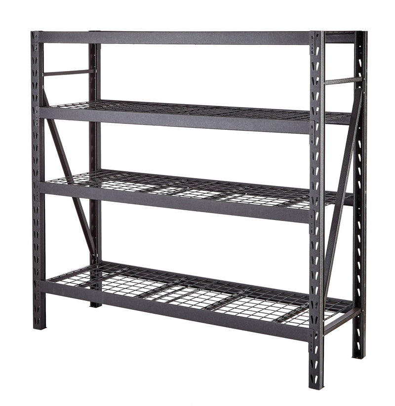 MAXIMUM Adjustable 4-Shelf Heavy Duty Steel Metal Storage Rack / Shelving Unit, 77 x 24 x 72-in P2