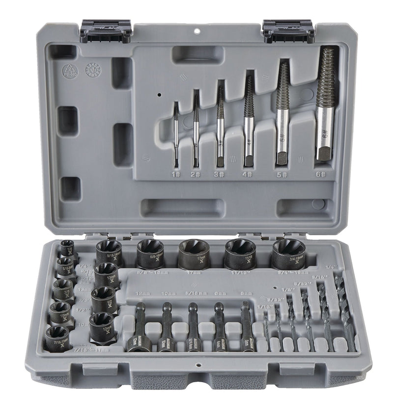 MAXIMUM Bolt Remover Set, 30-pc, SAE/Metric O9