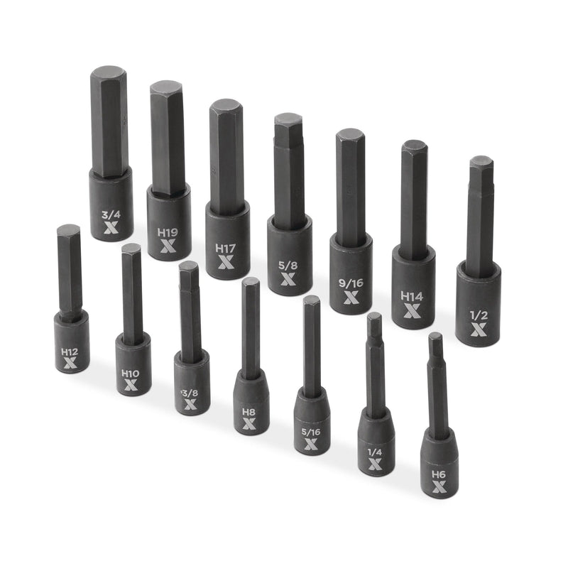 MAXIMUM Hex Impact Socket & Bit Socket Set, 14-pc, SAE/Metric C8