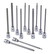 MAXIMUM Long-Arm Ball End Bit Socket Set, 3/8-in, 12-pc