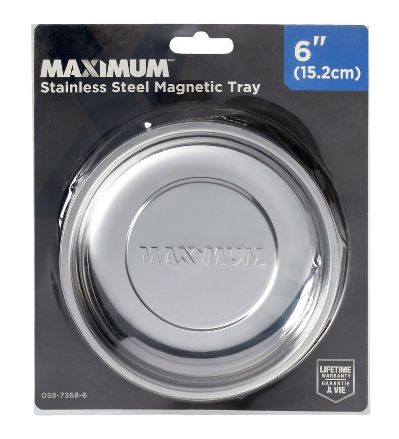 MAXIMUM Magnetic Tool Bowl Tray/Holder, Stainless Steel D9