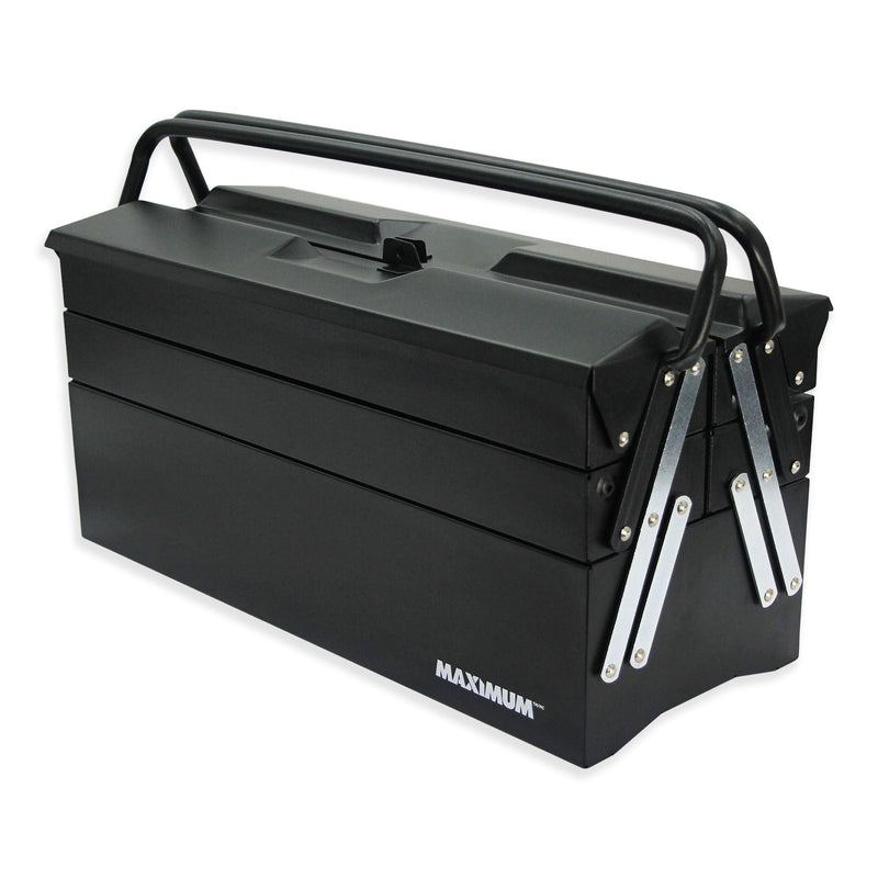 MAXIMUM Portable 5-Tray Cantilever Tool Box, Black, 21-in Y3
