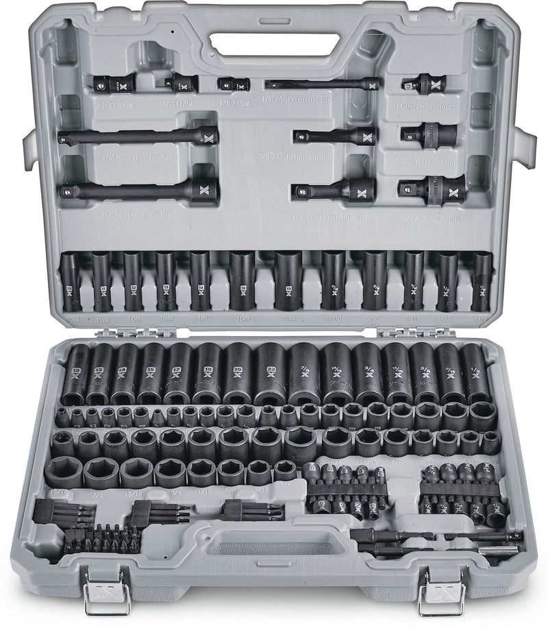 MAXIMUM Professional Grade Impact Socket Set, 150-pc, SAE / Metric, CRMO H1