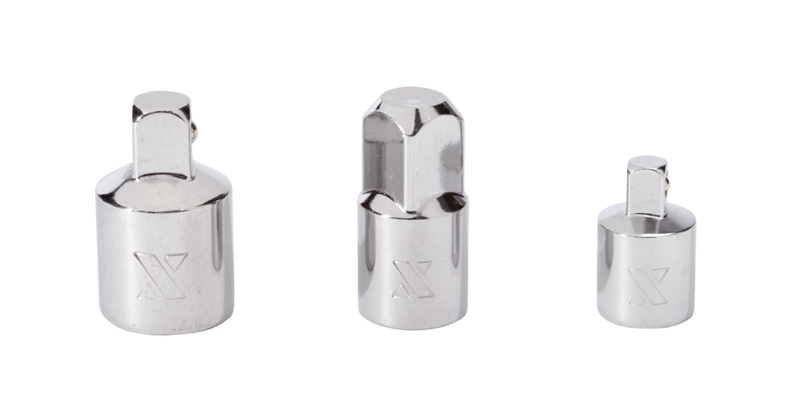MAXIMUM Socket Adapter Set, 3-pc, Nickel-Chrome Plating W4