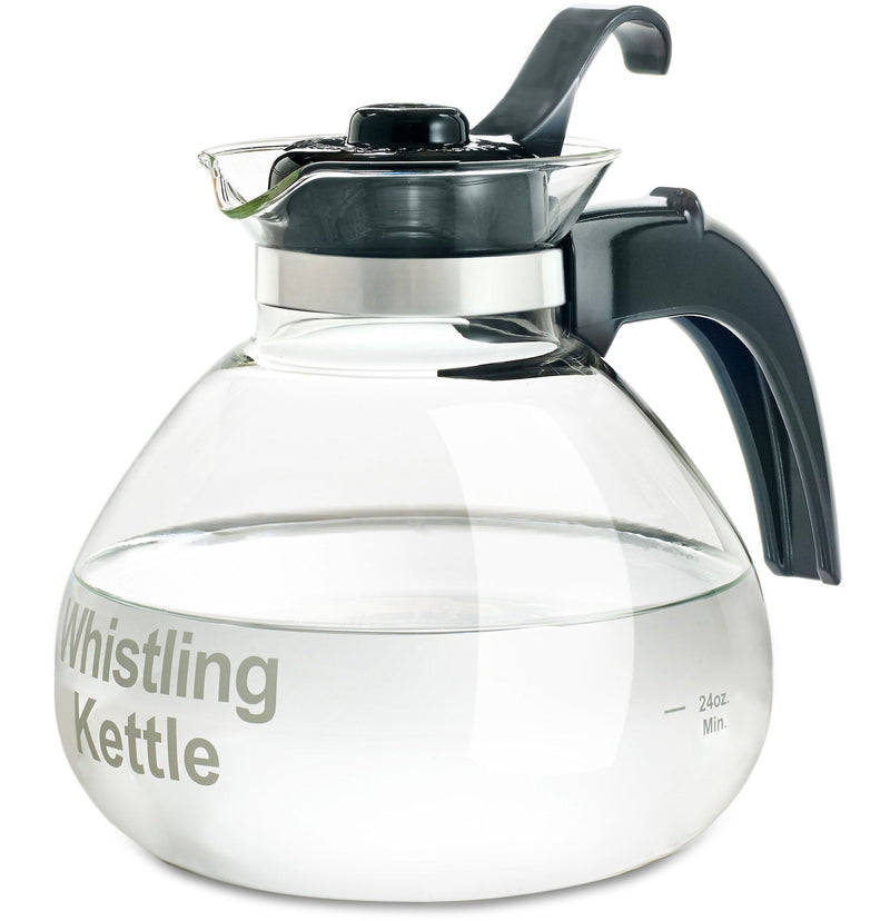 Medelco 1.4L Glass Whistling Stovetop Kettle, Dishwasher Safe S0