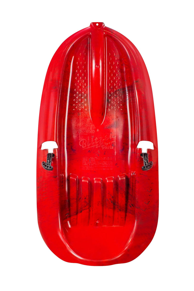 Mega Blitz Kids' 1-Person Plastic Winter Snow Sled/Toboggan with Brakes & Tow Rope H1