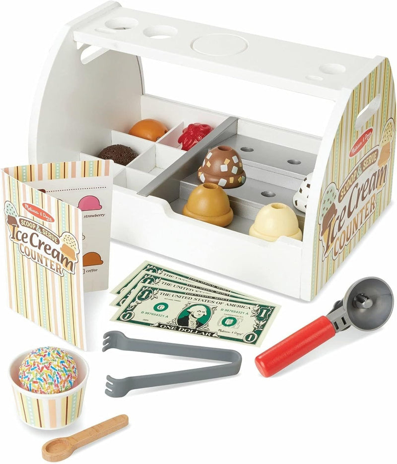 Melissa & Doug Scoop and Serve Ice Cream Playset, Ages 3+ T5
