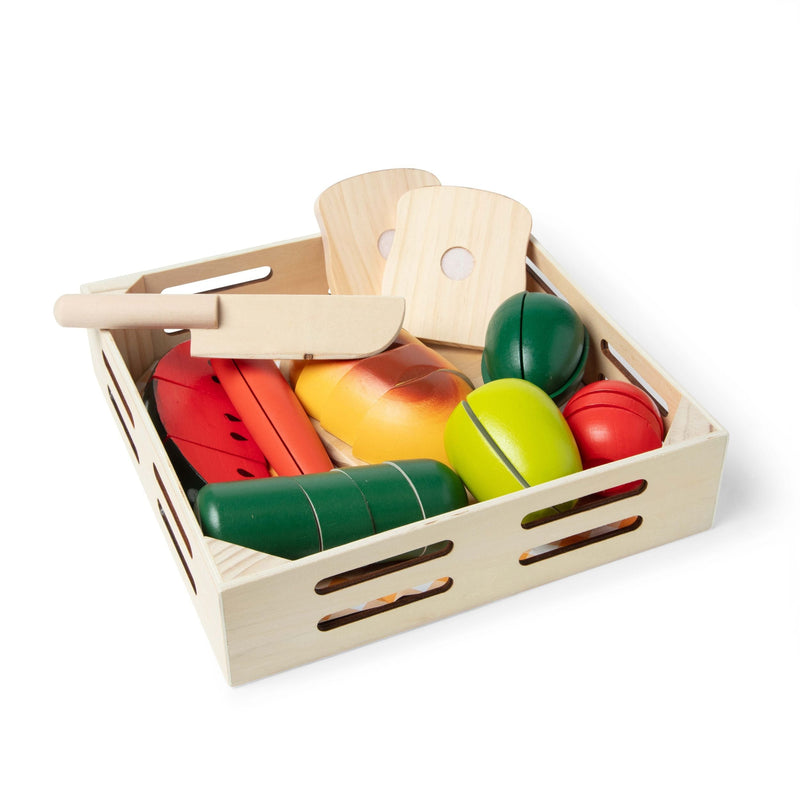 Melissa & Doug Wooden Cutting Food Playset, Ages 3+ X9