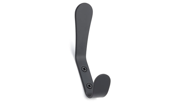 Metal Utility Double Hook, Matte Black G9